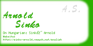 arnold sinko business card